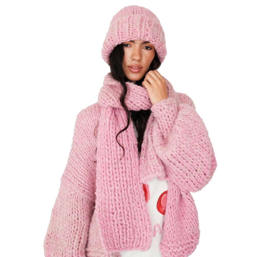 Cozy Cream Knit Beanie - Picture 2 of 8